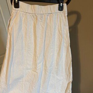 Universal Thread XS White Elastic Skirt Linen Rayon Pockets